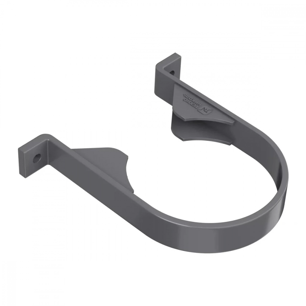 Хомут трубы ПВХ ТехноНИКОЛЬ 125/82, серый графит