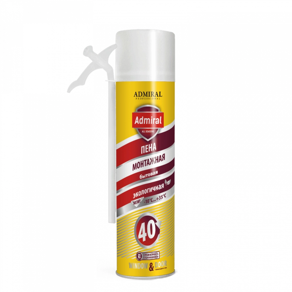Пена бытовая 40 ADMIRAL всесезонная 400гр/500мл