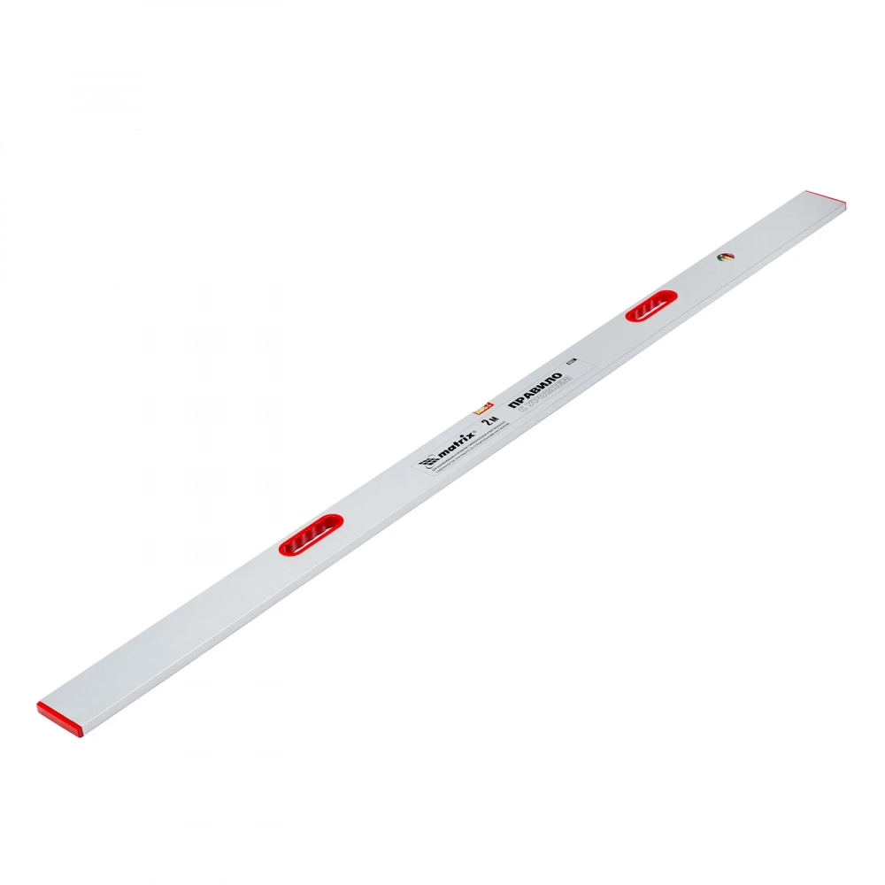 Правило алюминиевое с уровнем L-2.0м, 2 ручки Matrix