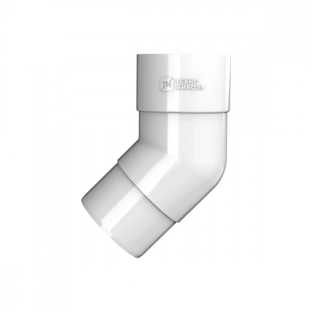 Колено трубы ПВХ ТехноНИКОЛЬ 125/82, 135°, белый