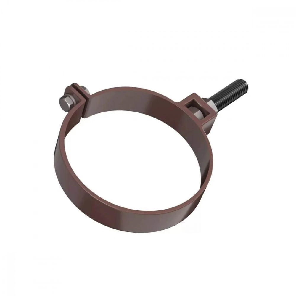 Хомут трубы ПВХ универсальный ТехноНИКОЛЬ Оптима 120/80, дюбель L=140 темно-коричневый