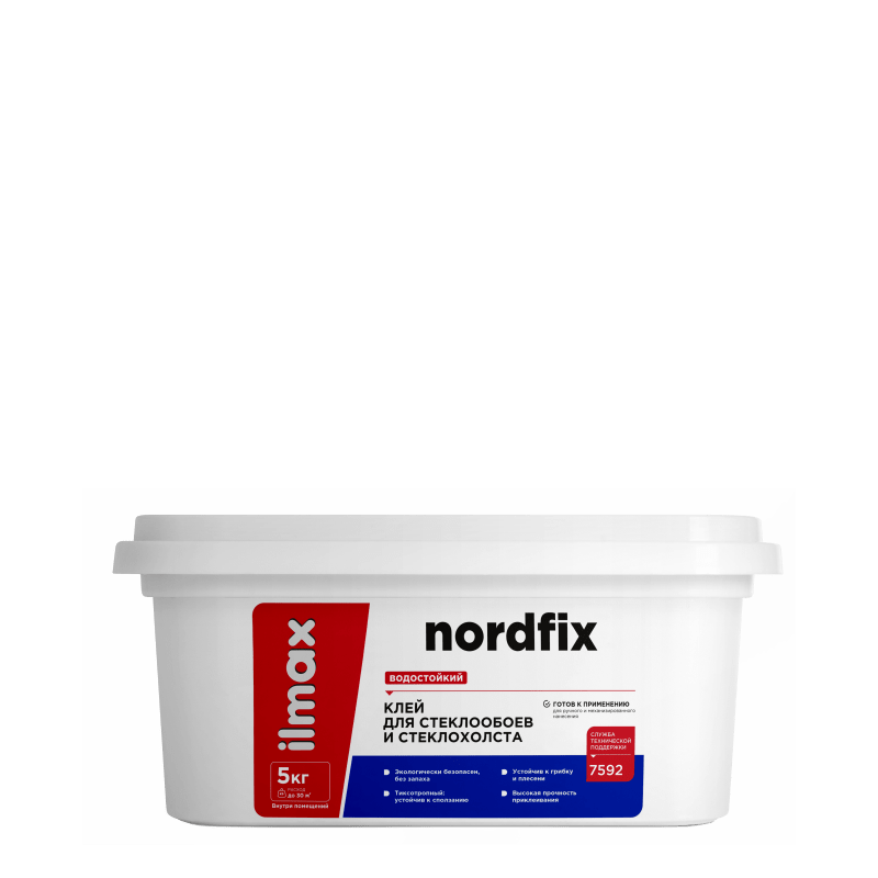Клей для стеклообоев и стеклохолста ilmax ready nordfix 5кг