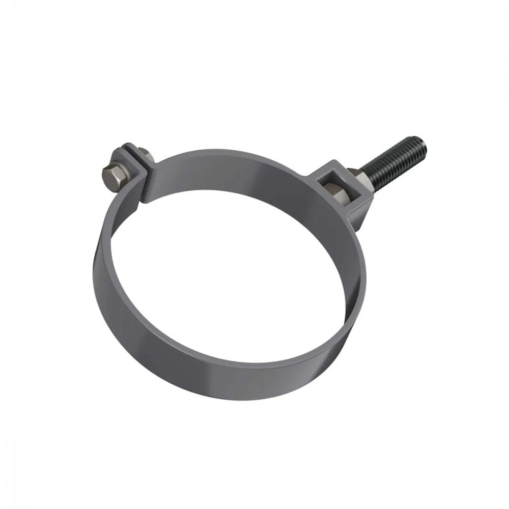 Хомут трубы универсальный ТехноНИКОЛЬ 125/82 с дюбелем L=140 мм, серый графит