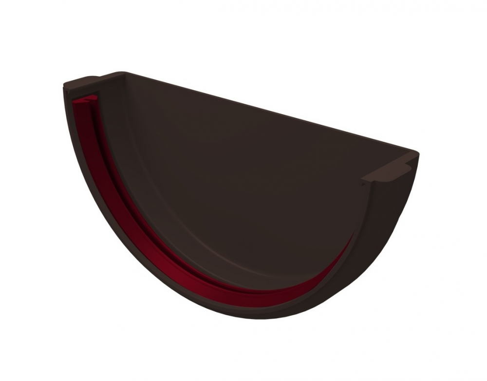 Заглушка желоба ПВХ Grand Line коричневая