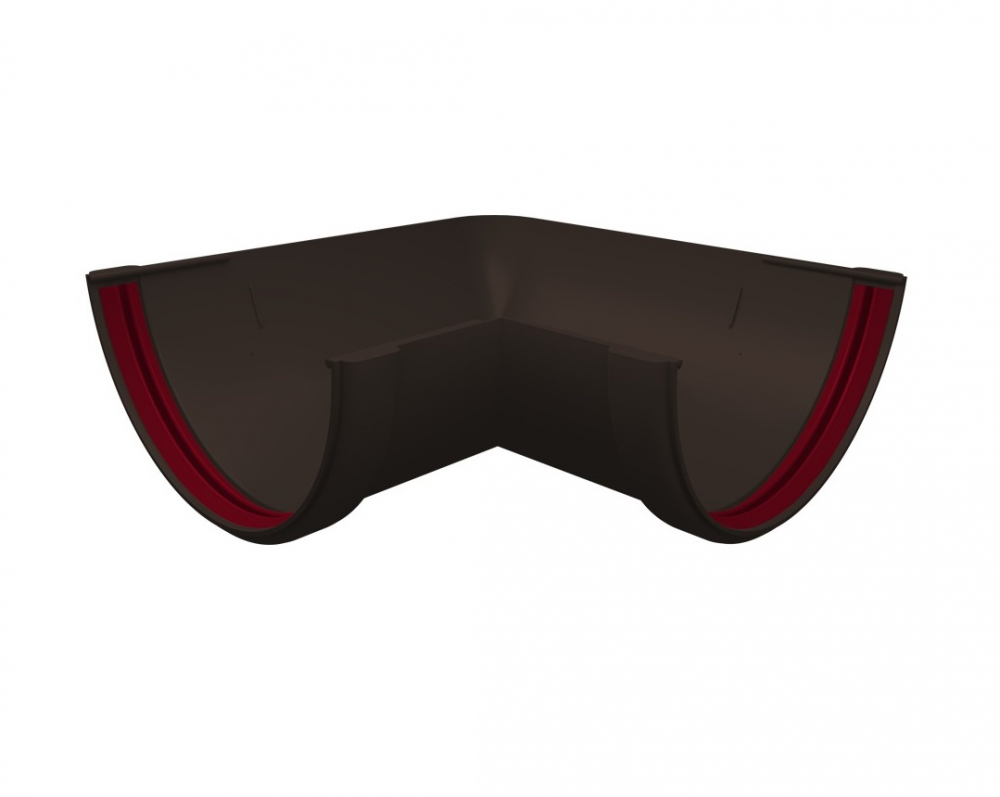 Угол желоба 90 град. ПВХ Grand Line коричневый