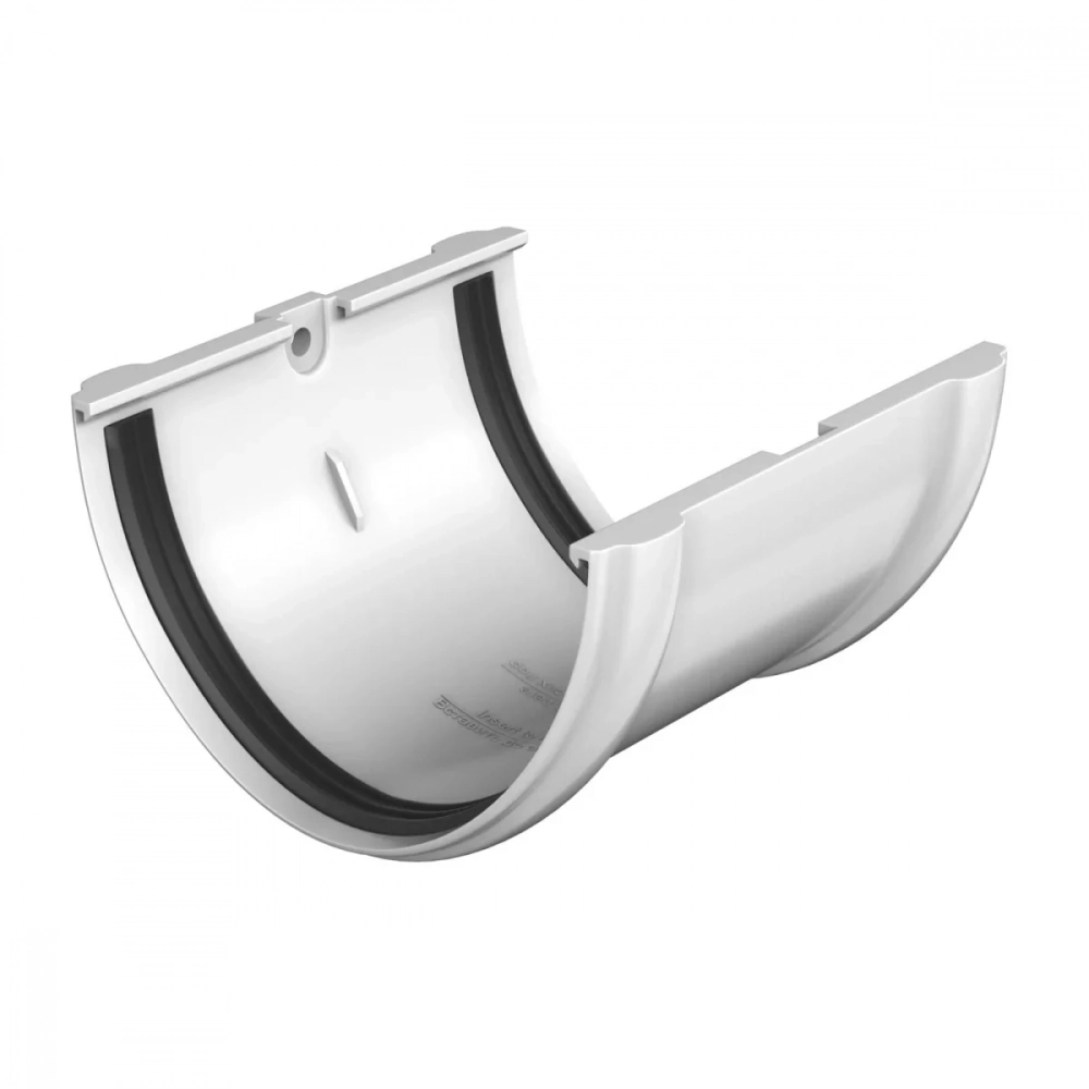 Соединитель желоба ПВХ ТехноНИКОЛЬ 125/82, белый