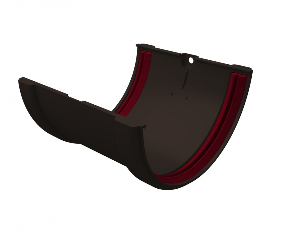 Соединитель желоба ПВХ Grand Line коричневый