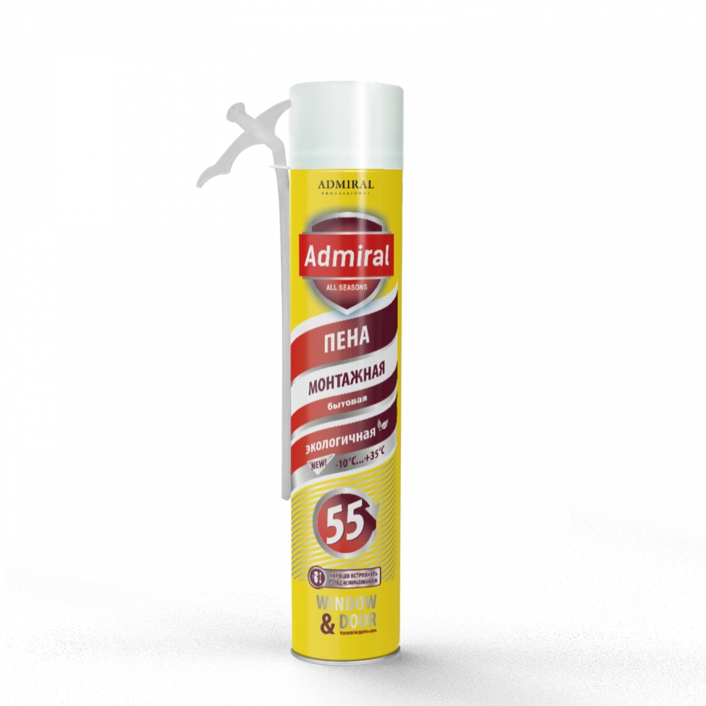 Пена бытовая 55 ADMIRAL всесезонная 610гр/1000мл